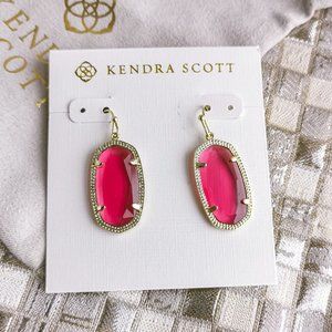 Dani Earrings | Gold | Berry red glass